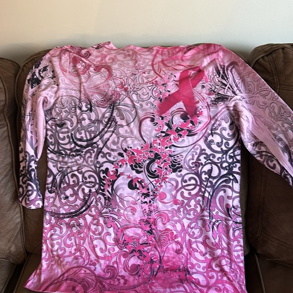 Style & Co breast cancer awareness shirt - Picture 5 of 6